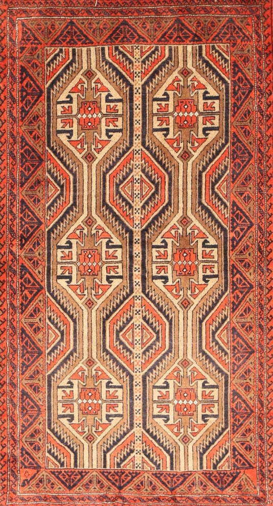 Ahgly Company Indoor Rectangle Traditional Area Rugs, 3' x 5'
