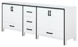 Ziva Transitional White 80" Vanity Cabinet Only