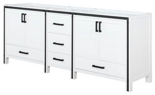 Ziva Transitional White 80" Vanity Cabinet Only