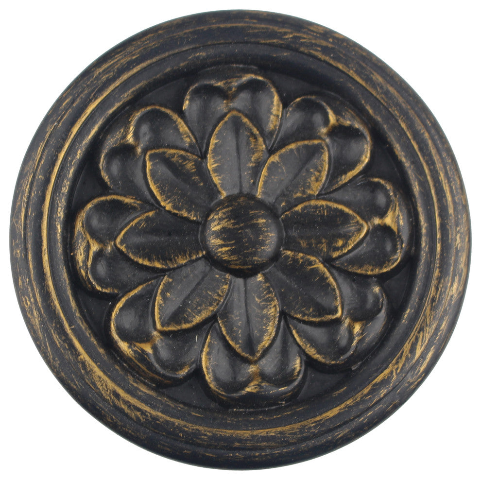 Urbanest Primrose Medallion Drapery Holdbacks, Burnt Gold, Set of 2
