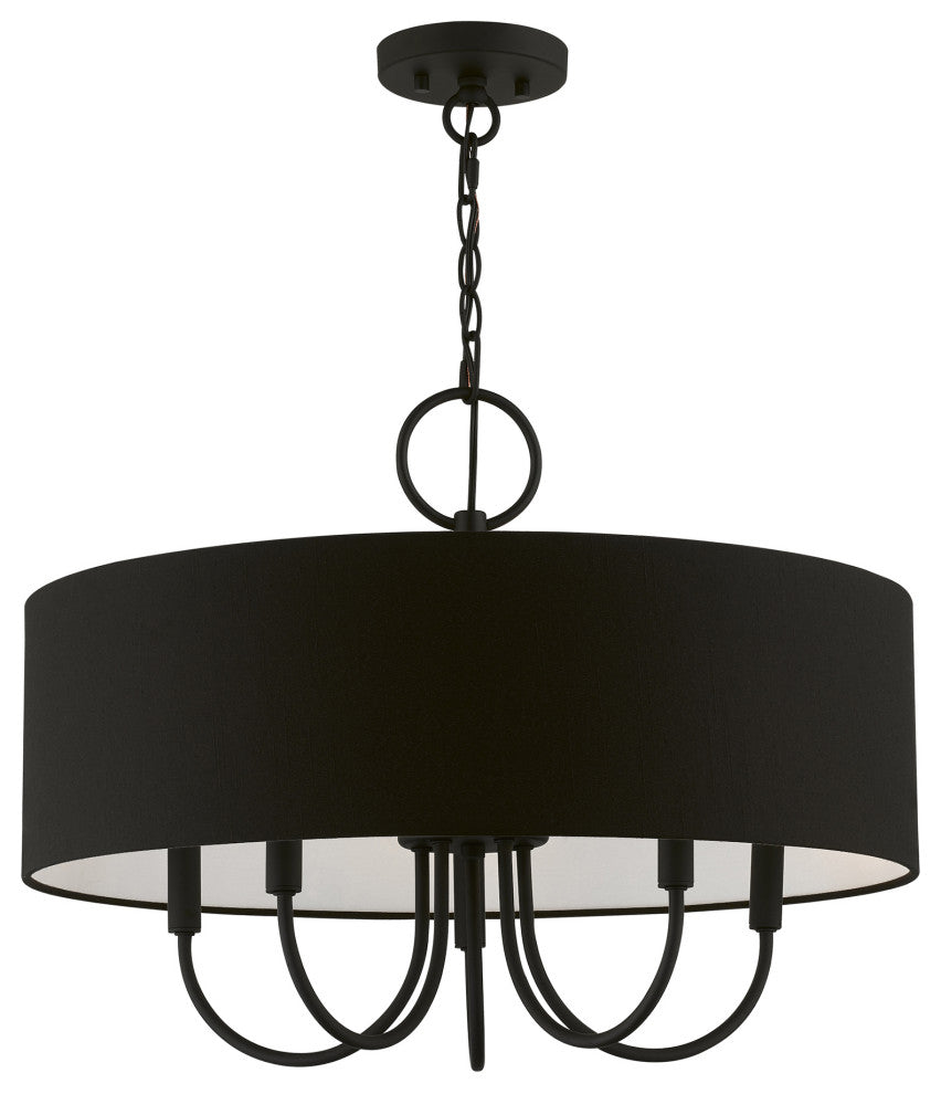 Livex Lighting 5 Light Black Pendant Chandelier