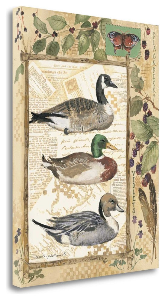 "Three Ducks" By Anita Phillips, Giclee Print on Gallery Wrap Canvas