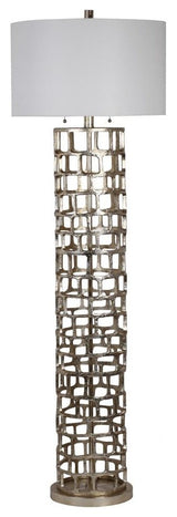Edison Floor Lamp, Silver Leaf