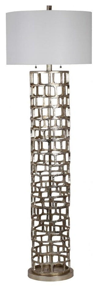 Edison Floor Lamp, Silver Leaf