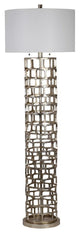 Edison Floor Lamp, Silver Leaf