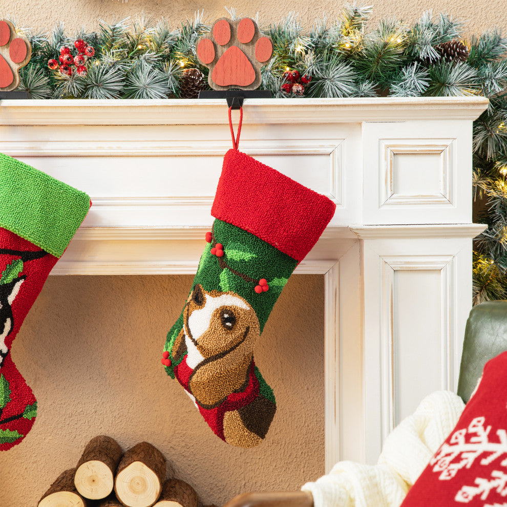 20.5"L Hooked Stocking, Dog & Cat