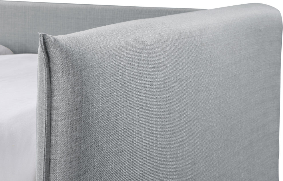 Colton Linen Textured Fabric Upholstered Daybed, Gray