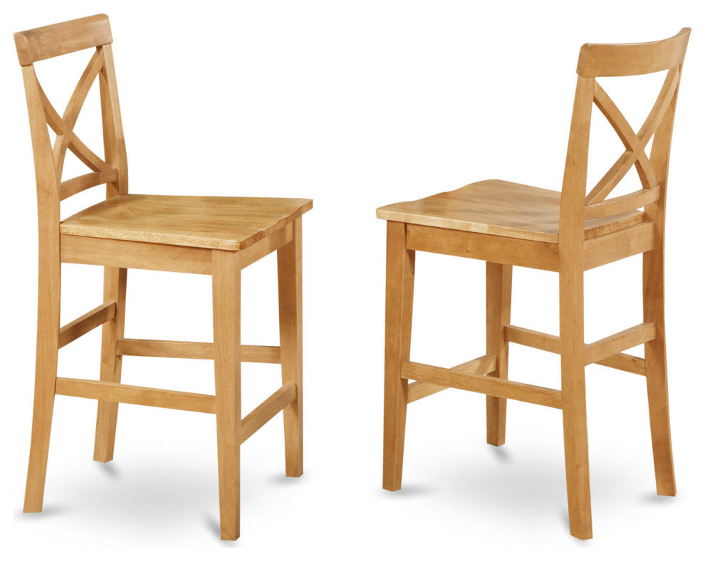 3 Pc Dining Counter Height Set - Dining Table And 2 Bar Stools