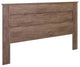 Pemberly Row Traditional Wood King Flat Panel Headboard in Gray