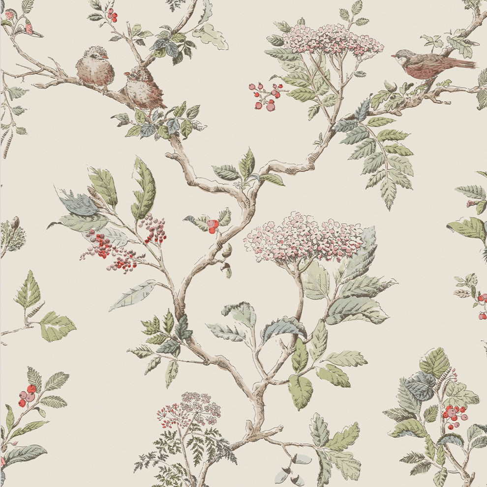 Laura Ashley Elderwood Wallpaper, Natural