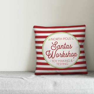 Santa's Workshop 20"x20" Throw Pillow Cover
