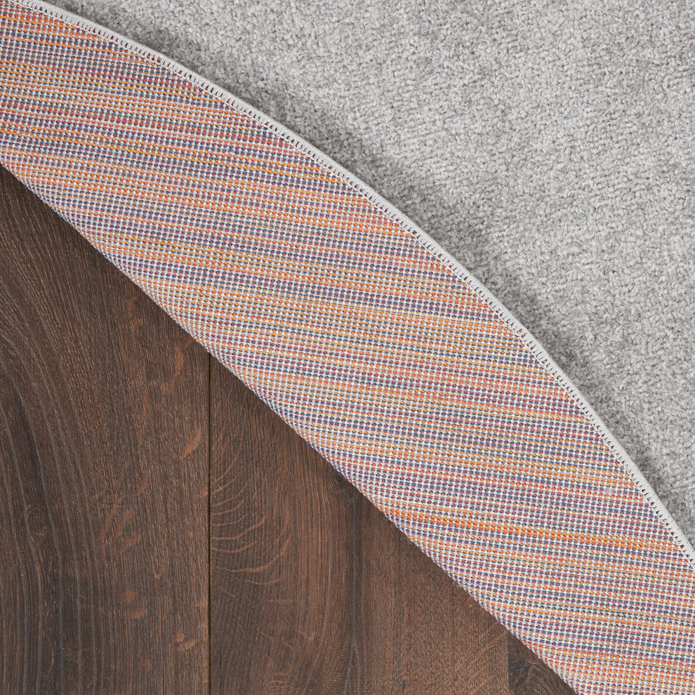 Nourison Nourison Essentials 6' x 9' Oval Silver Grey Outdoor Rug
