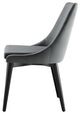 Side Dining Chair, Gray, Velvet, Modern, Kitchen Cafe Bistro Hospitality
