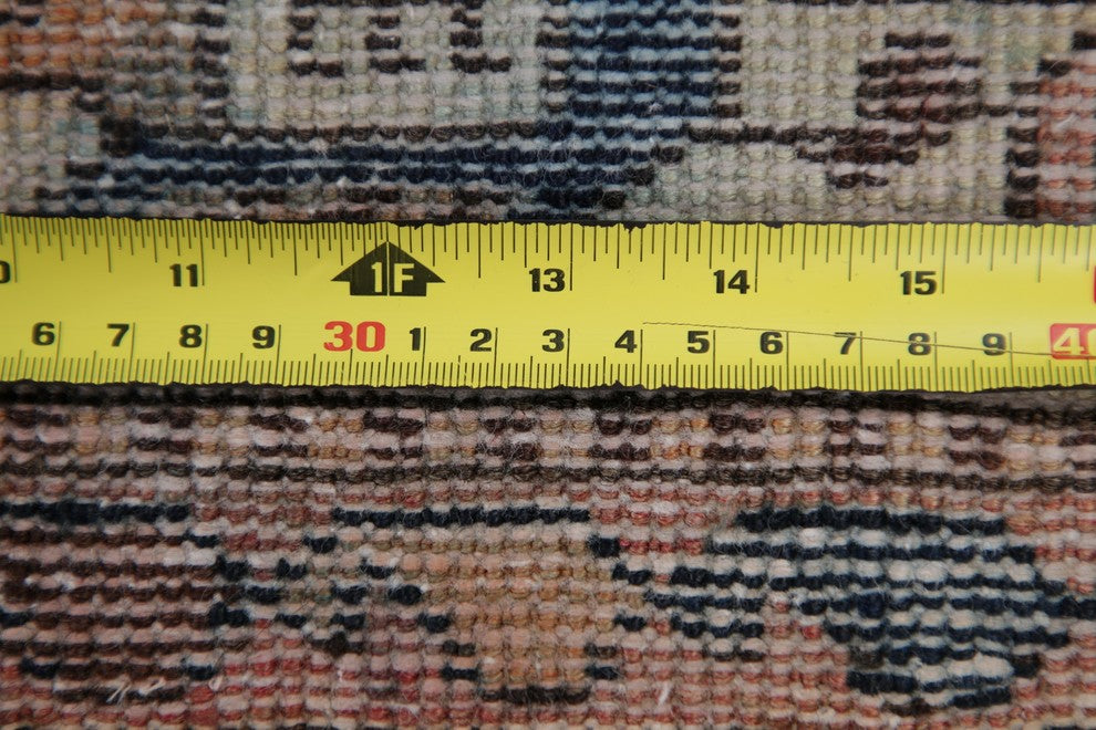Consigned, Handmade Persian Worn Oriental Vintage Runner Rug, Peach, 10'11"X5'2"