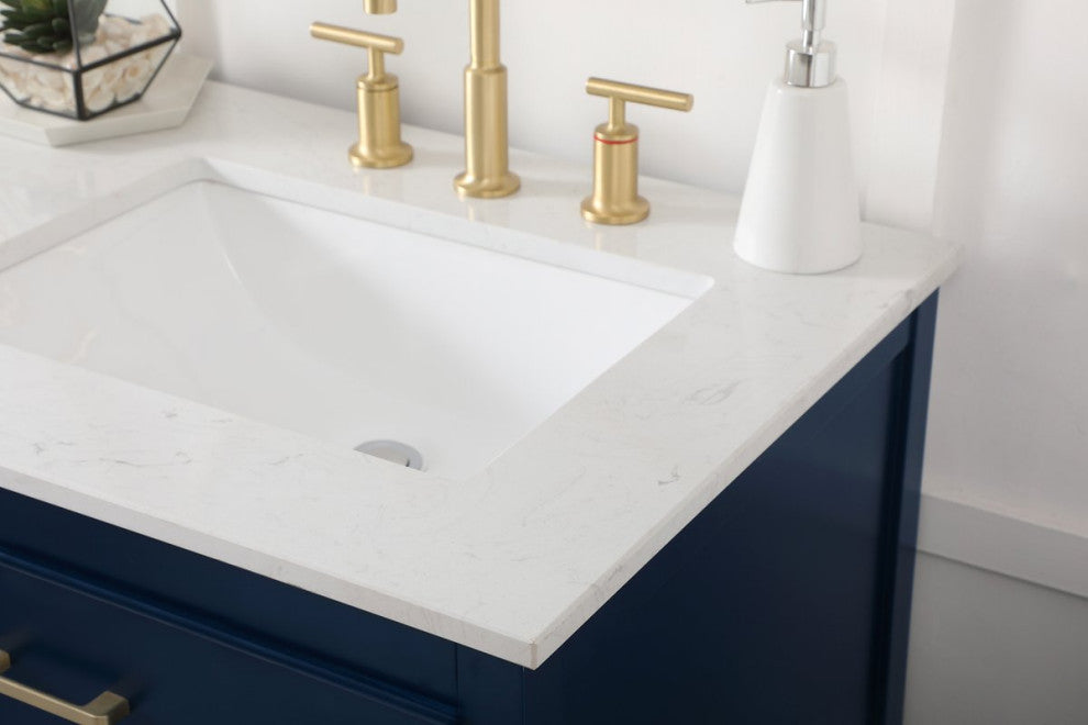 Sally 60" Double Bathroom Vanity, Blue