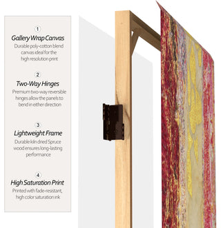 6' Tall Fire Dancer Canvas Room Divider