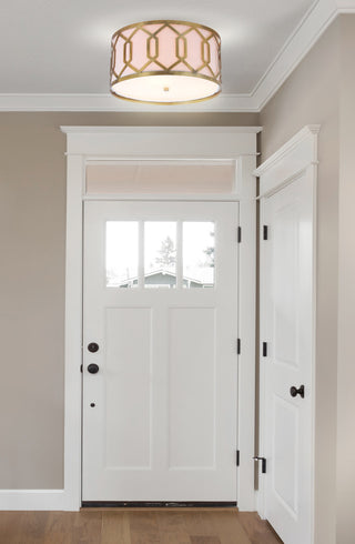 Hex 3-Light 16.25" Metal Flush Mount