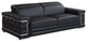 Rome Contemporary Genuine Italian Leather Sofa Black