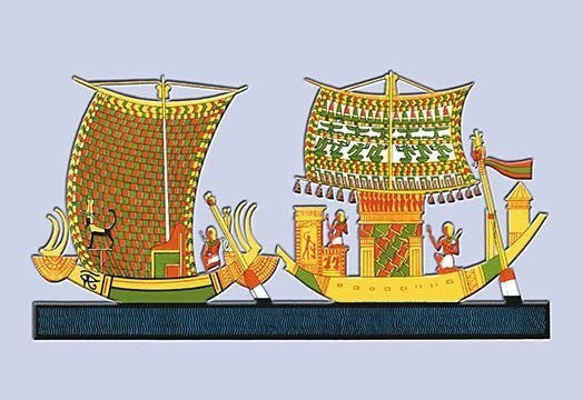 Boats From the Tomb of Ramses III at Thebes - Gallery Wrapped Canvas Art