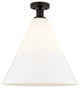 Innovations 616-1F-OB-GBC-161 1 Light Semi-Flush Mount, Oil Rubbed Bronze