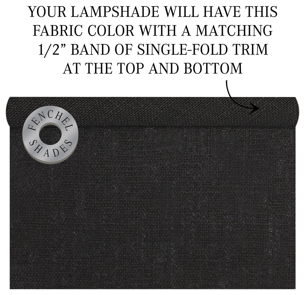 Fenchel Shades, 12"x13"x12" Spider Attachment Drum Lamp Shade, Linen
