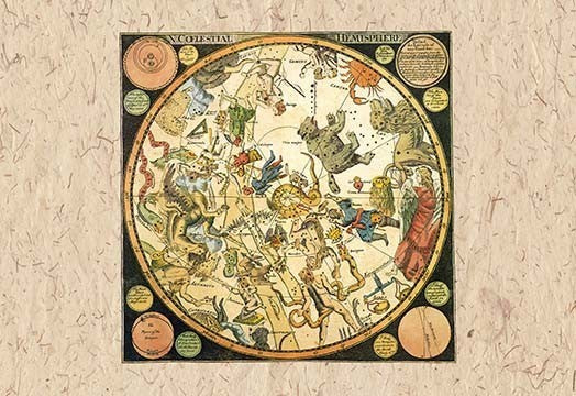North Celestial Hemisphere- Framed Paper Poster 20" x 30"