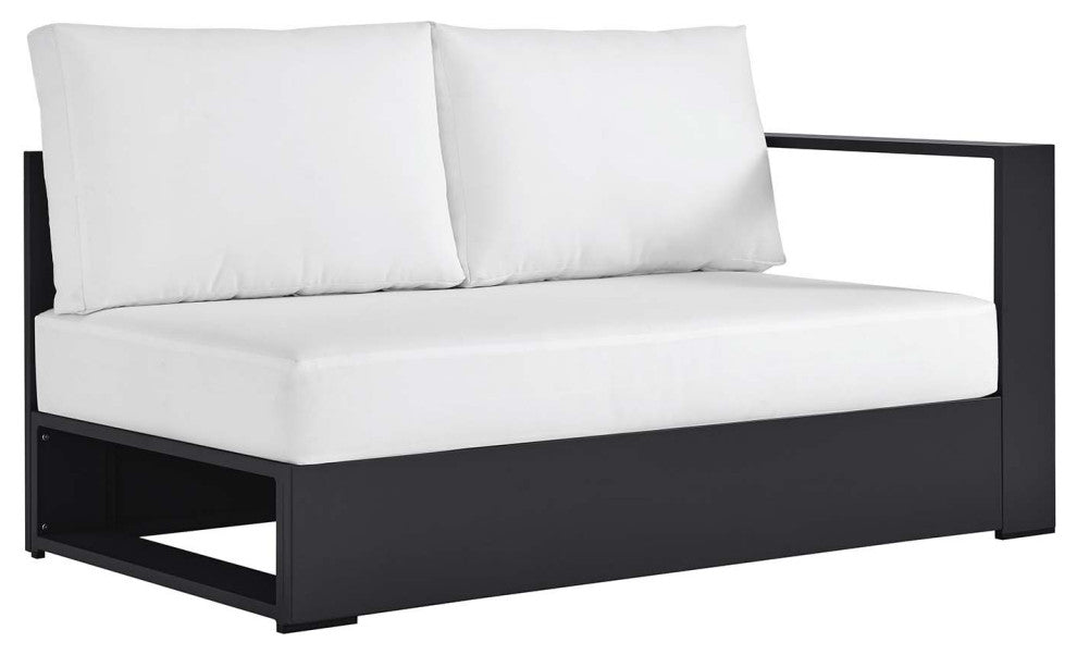 Tahoe Outdoor Patio Powder-Coated Aluminum Modular Right-Facing Loveseat - Gray