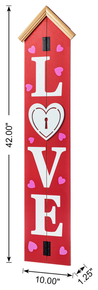 42"H Valentine"˜s Wooden Porch Decor