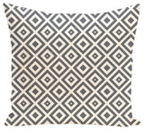 Diamond Mayhem Geometric Print Pillow, Steel Gray, 20"x20"