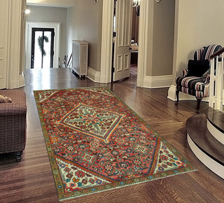 Fine Vintage Distressed Bax Rust/Gold Rug, 3'7x6'4