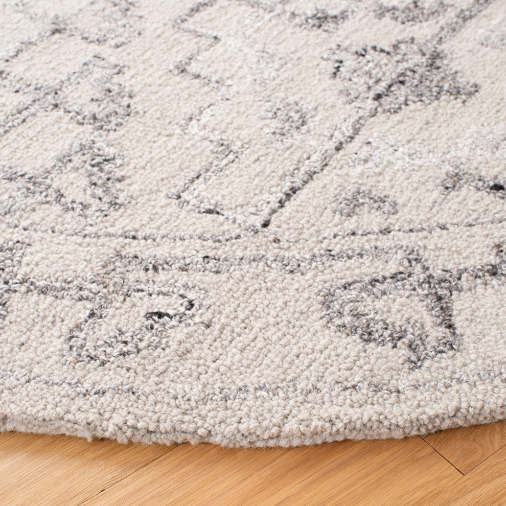 Safavieh Couture Abstract Collection, ABT619 Rug, Taupe/Black, 6' Round