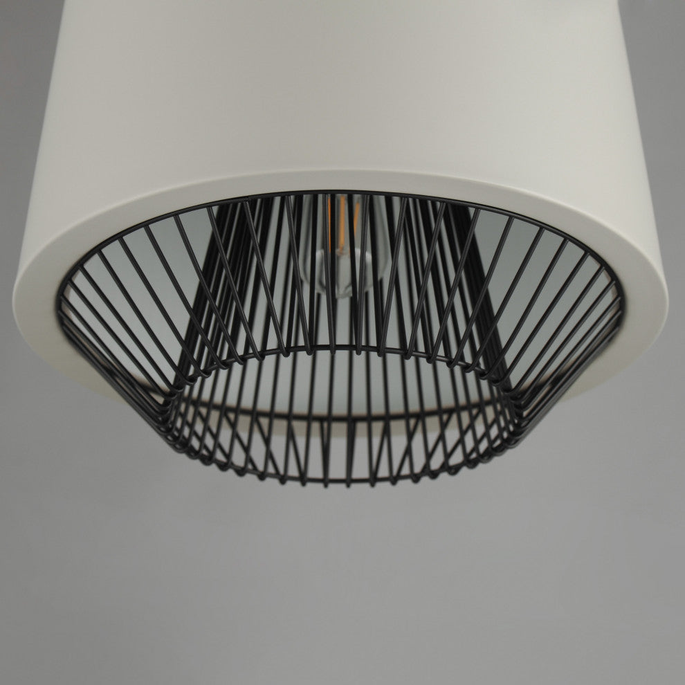 ET2 E11392 Phoenix 16"W LED Cage Pendant - Gray / Black