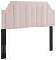 Alyona Channel Tufted Performance Velvet Full/Queen Headboard, Pink