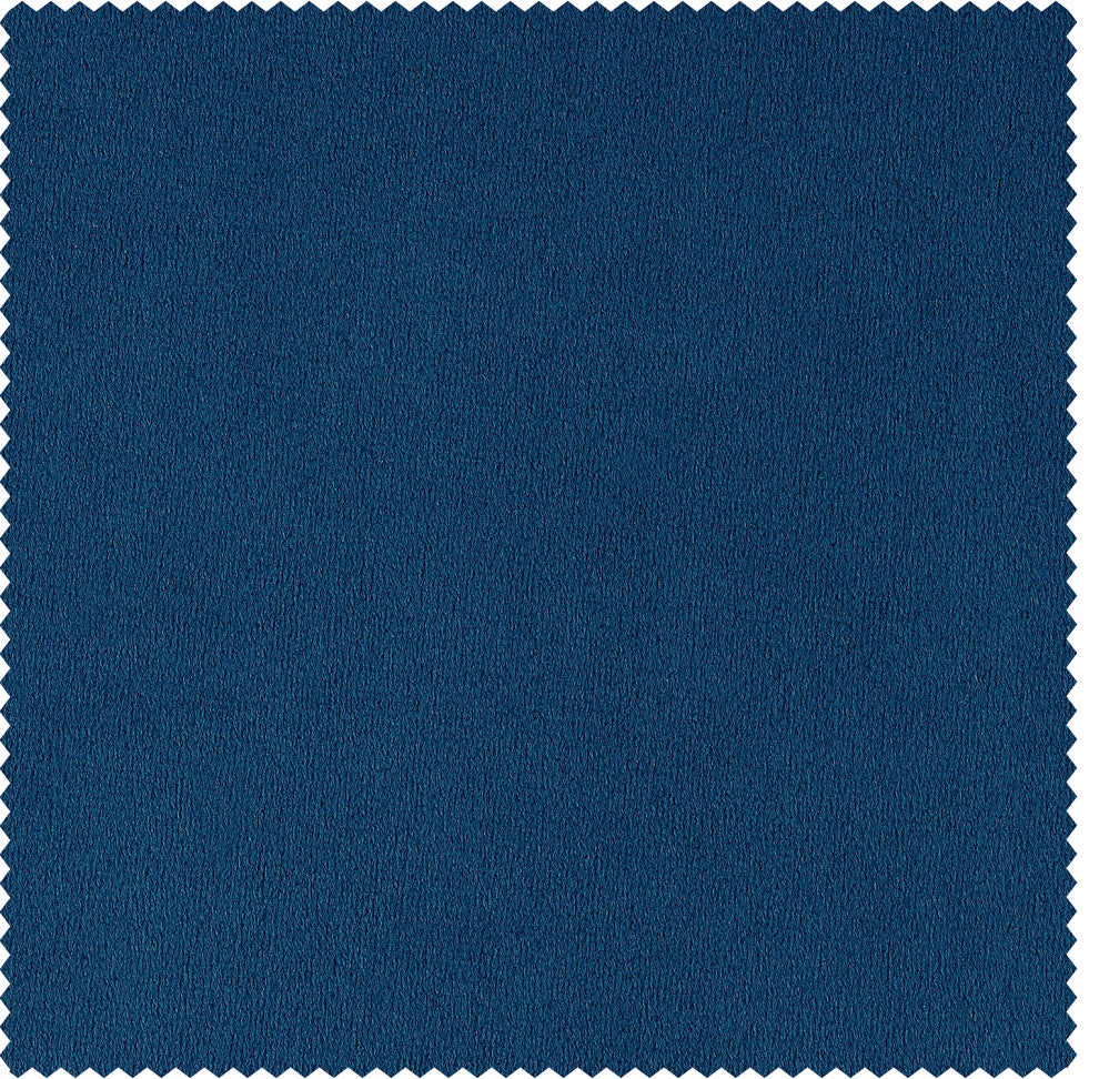 Signature Blackout Velvet Curtain Single Panel, Union Blue, 50"x84"