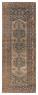 Machine Washable Jaipur Living Reeves Medallion Brown/ Blue Runner Rug 3'X10'