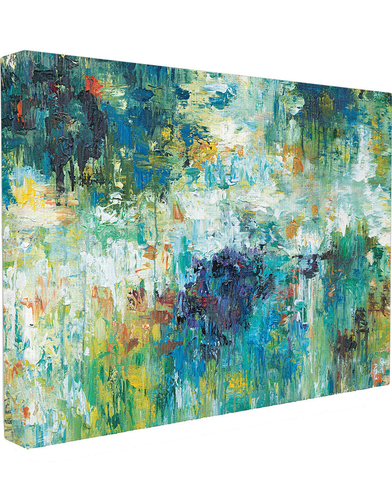 Contemporary Reflections Blue Abstract Landscape, Canvas, 16"x20"