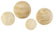 Set of Four Natural Wooden Spheres - One Each Size