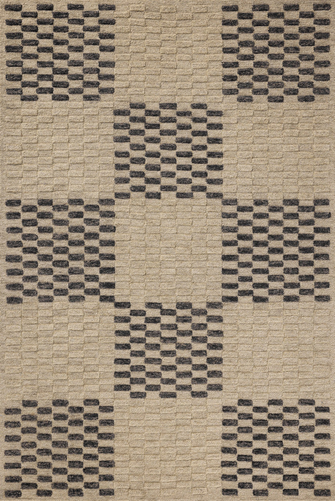 Chris Loves Julia x Loloi Bradley Beige / Midnight 7'-9" x 9'-9" Area Rug
