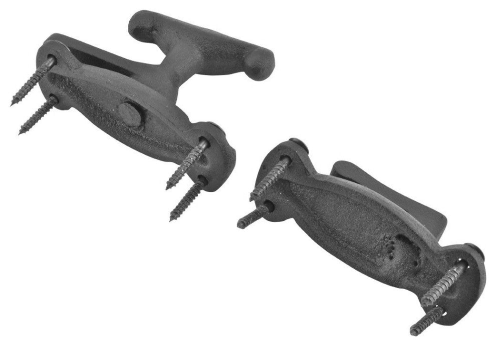 Renovators Supply Door Latch Lock 2" Wrought Iron Black Flip Latch Door Lock