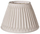 12" Cream Slanted Bell Smocked Paperback Shantung Lampshade