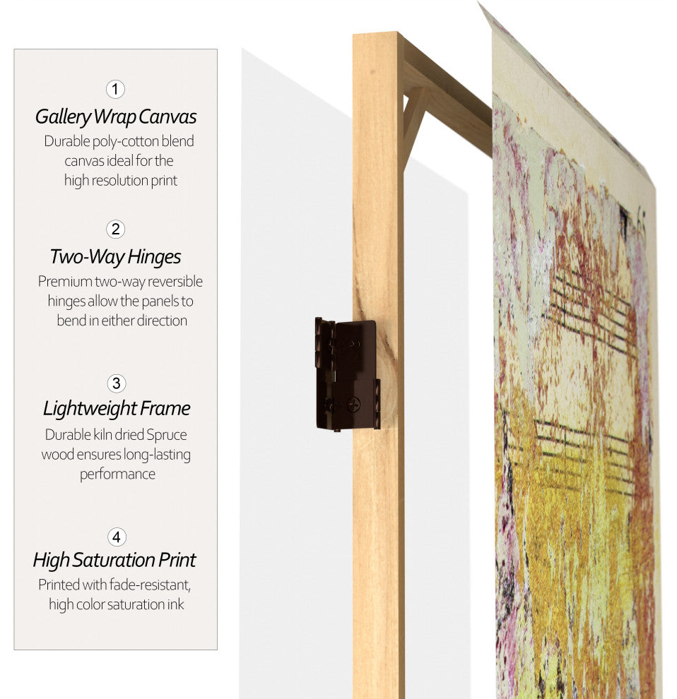 6' Tall Bebop Canvas Room Divider