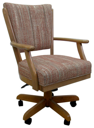 Dining Solid Wood Caster Chair on Wheels Classic, Watusi Madder Light Oak