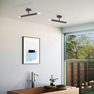 Copenhagen 2-Light Bronze Semi-Flush