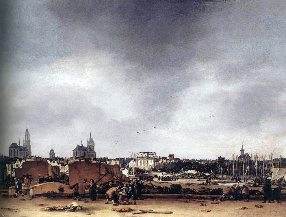 Egbert Van der Poel View of Delft after the Explosion of 1654 Wall Decal