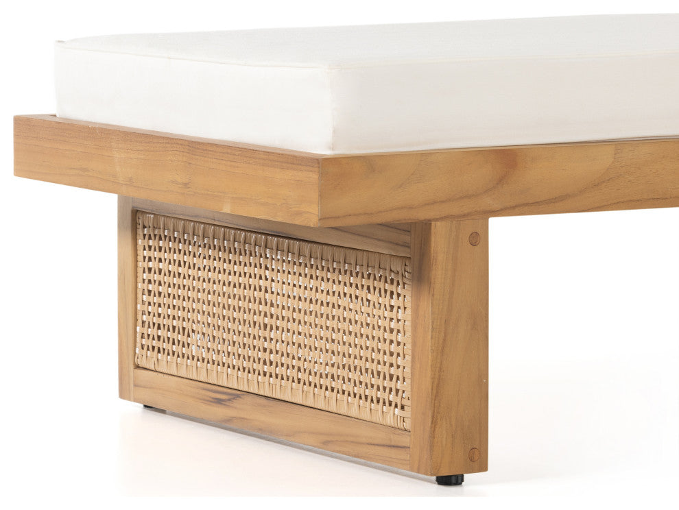 Merit Outdoor Chaise Lounge-Natural Teak