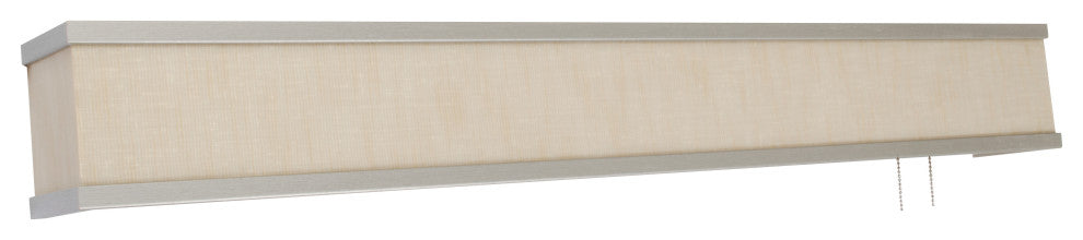 Randolph 50" LED Overbed Wall Light, Satin Nickel, Jute Shade