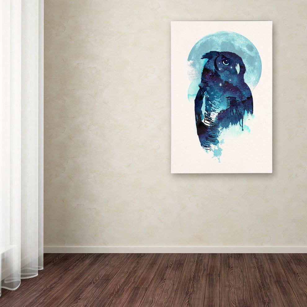 Robert Farkas 'Midnight Owl' Canvas Art, 32x22