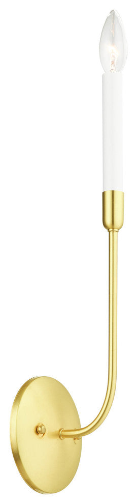 LIVEX LIGHTING 46061-12 1 Light Satin Brass Wall Sconce