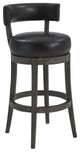 30" Brown Onyx Faux Leather Swivel Counter Stool