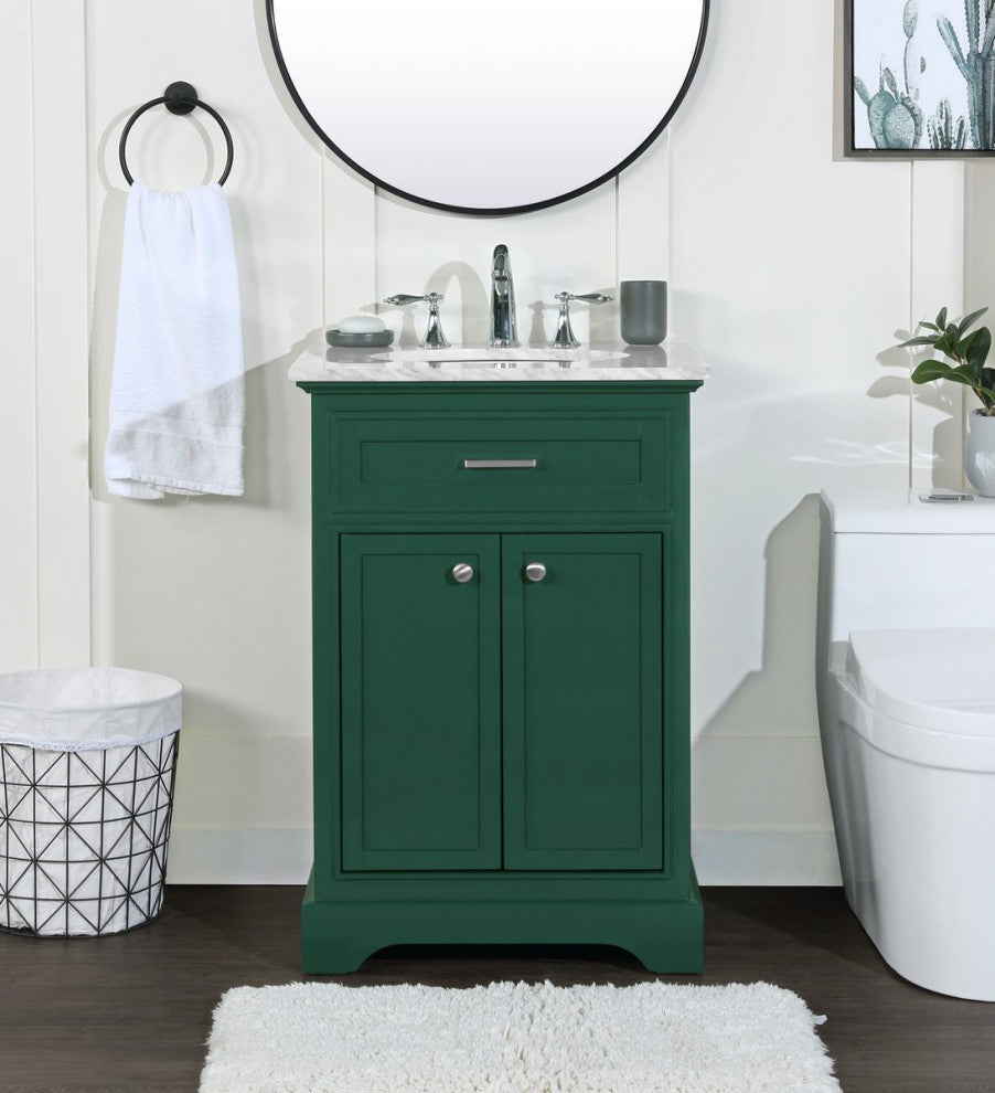 Elegant VF15024GN 24" Single Bathroom Vanity, Green